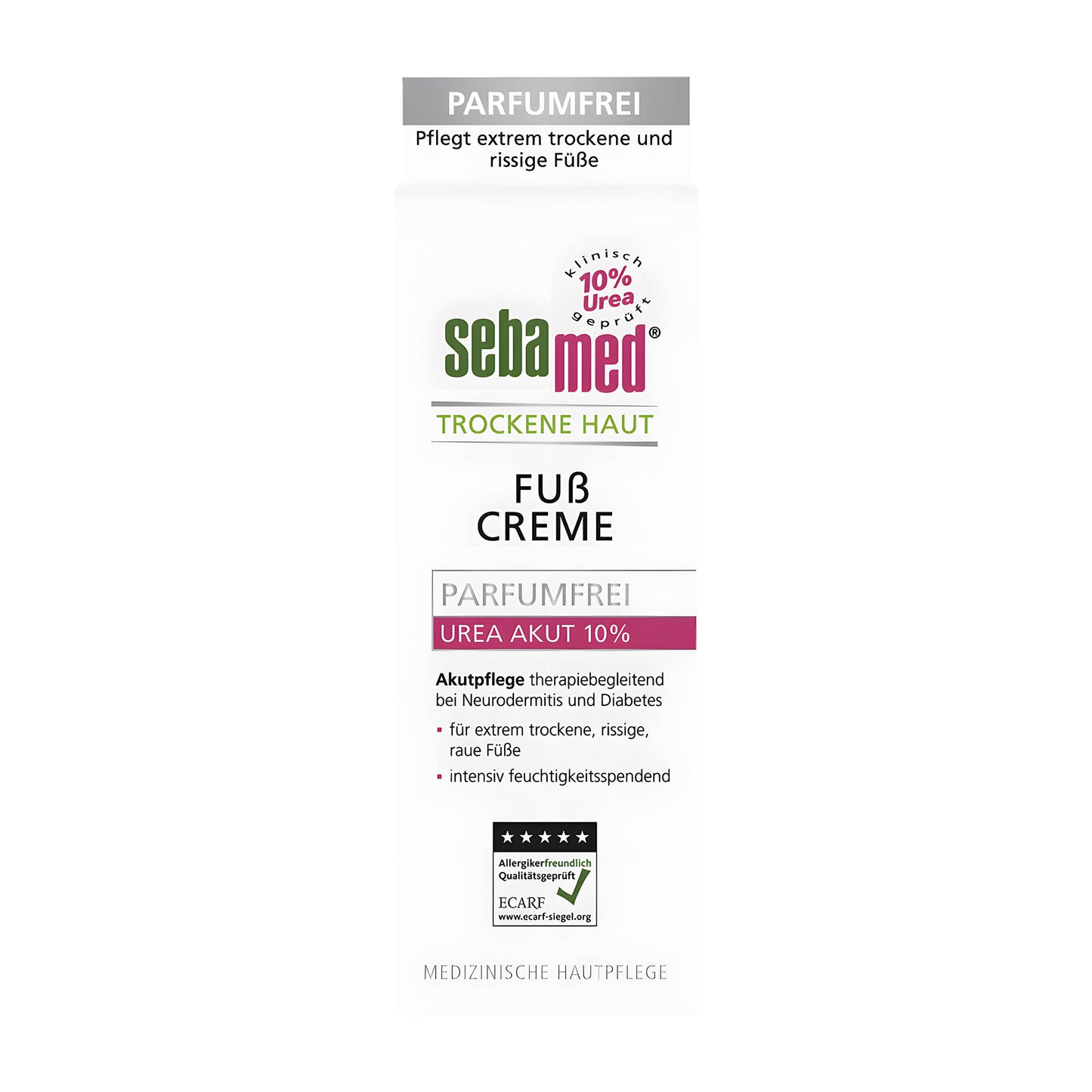 sebamed Urea Akut parfümfrei Fußcreme, 100 ml