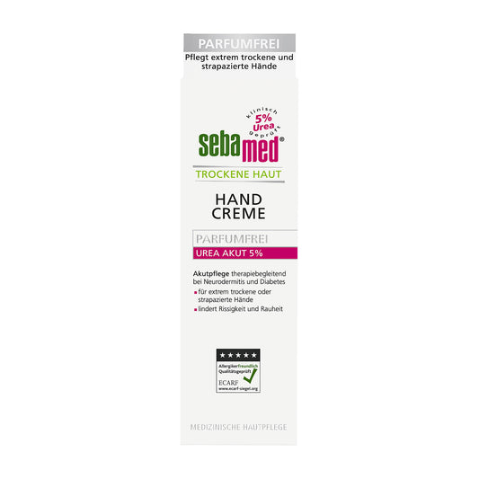 sebamed Urea Acute fragrance-free hand cream, 75 mL