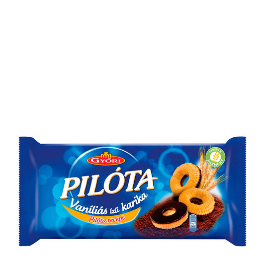 Gyori Pilota Vanilla Rings Dark Chocolate XL, 300 g