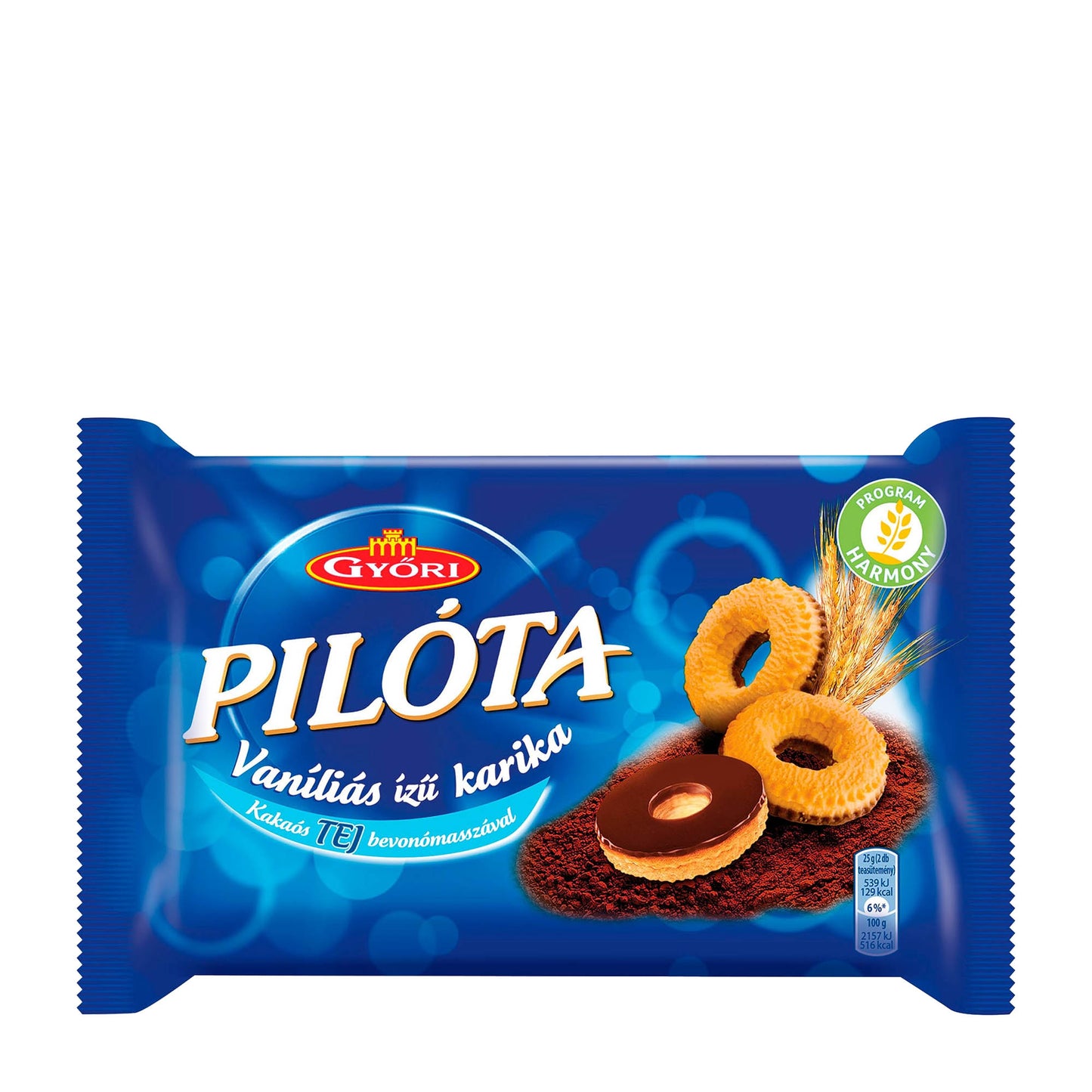 Gyori Pilota Vanilla Rings Milk Chocolate, 150 g