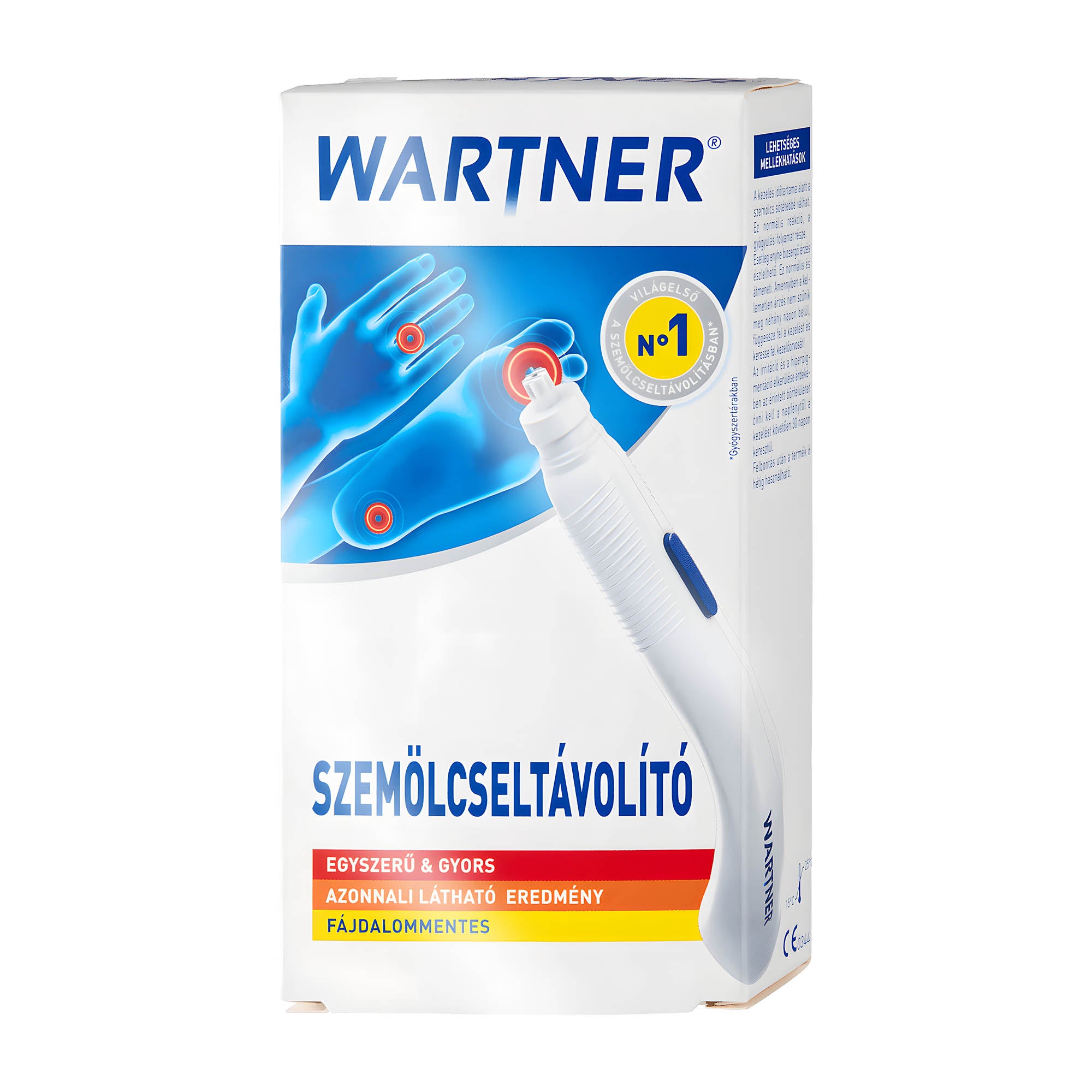 Box of Wartner verruca wart removal pen on white background