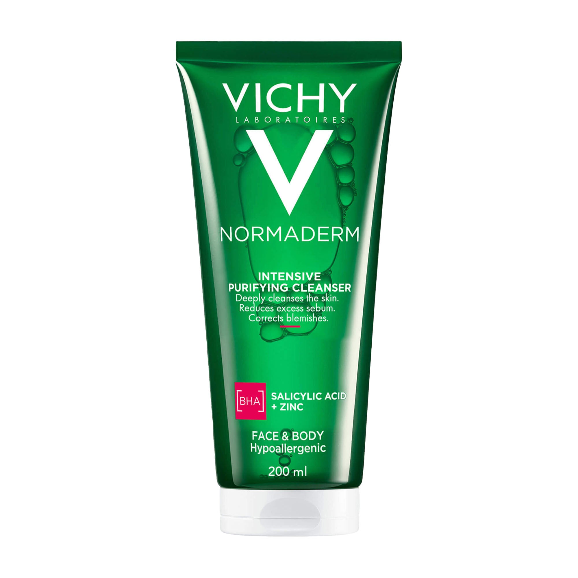Vichy Normaderm Intensive Purifying Cleanser bottle on a white background