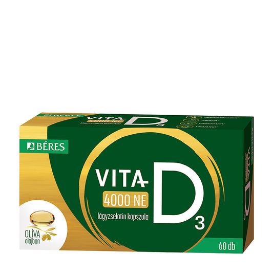 Beres Vitamin D3 4000 IE Weichgelkapseln, 60 Stück