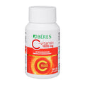 Bottle of Beres Vitamin C 1500 mg film-coated tablets, with red and white label, 90 count.