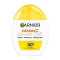 Garnier Vitamin C Wonder Tint Light Shade SPF50+ sunscreen bottle on a white background