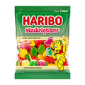 Haribo Wackelgeister Wiggly Wobbly Ghosts gummy candy packaging with cartoon characters on a green background
