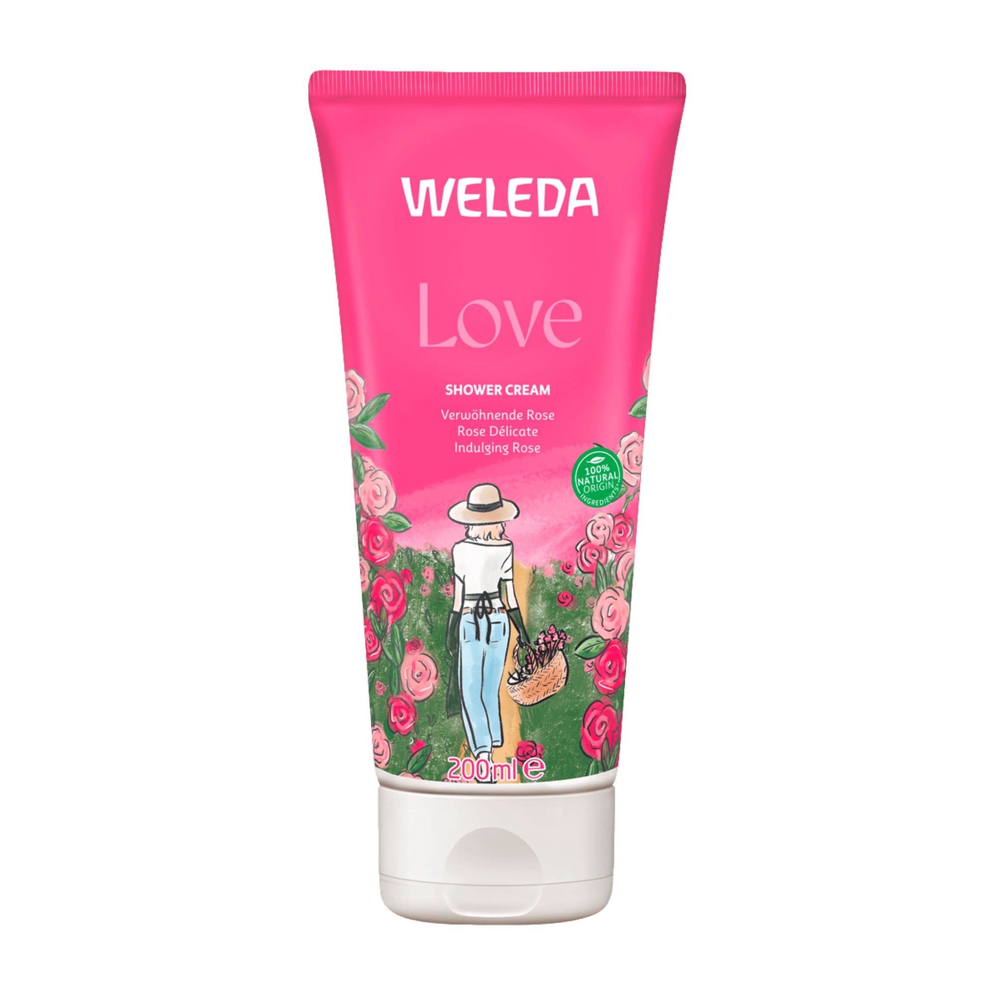 Weleda Love Verwöhnende Rose Cremedusche, 200 ml