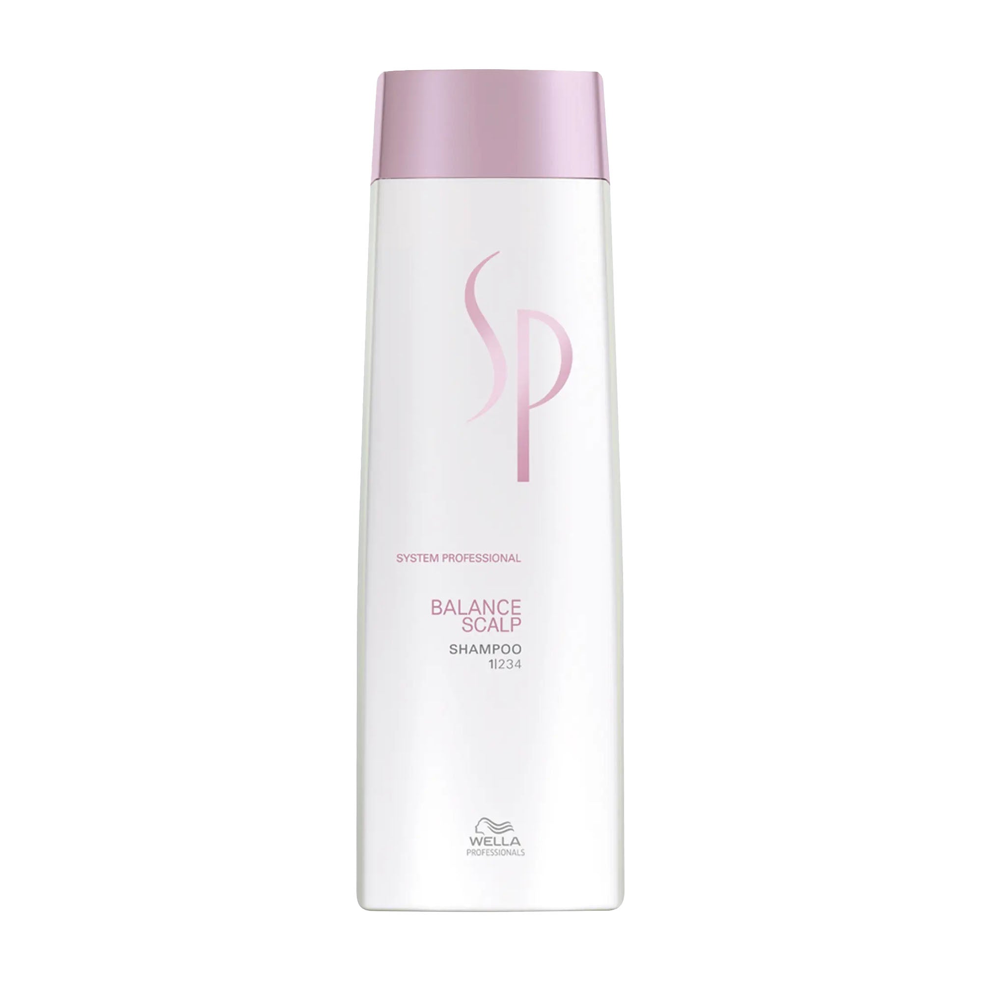 Wella SP Balance Scalp shampoo bottle on a white background