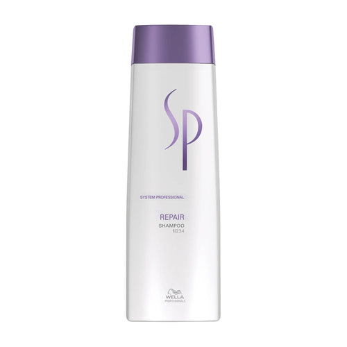 Wella SP Repair Shampoo bottle on a white background