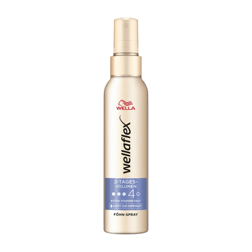 Wellaflex hair spray bottle on a white background