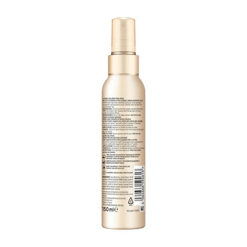 Hair product bottle with label on a white background