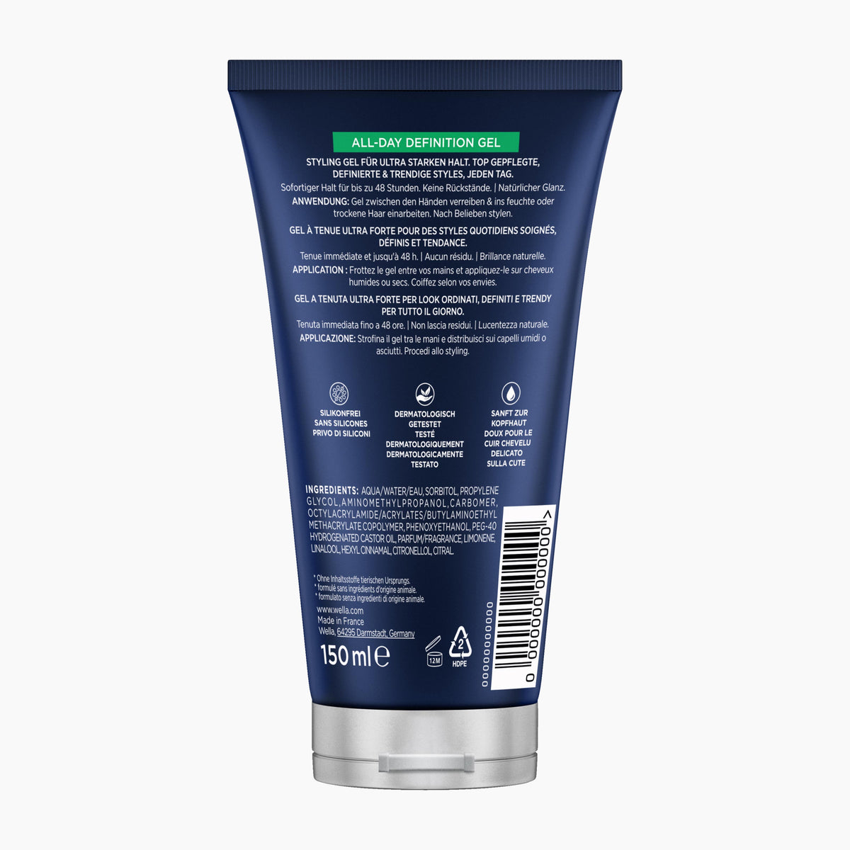 wellaflex MEN Styling gel All-Day Definition, 150 mL