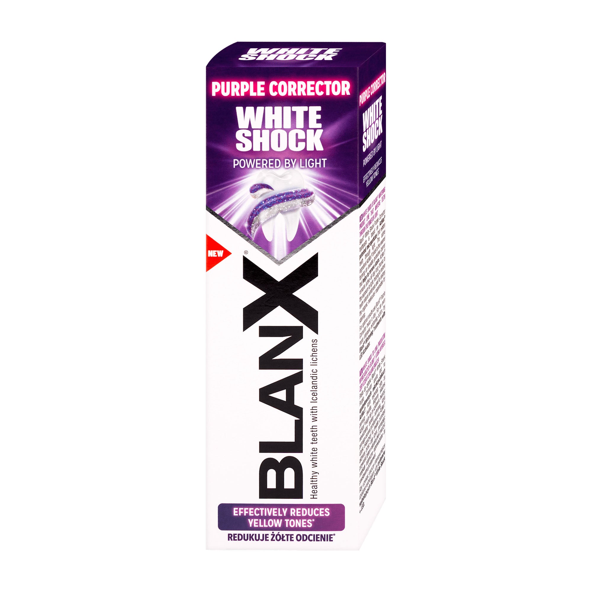 Blanx White Shock purple corrector whitening toothpaste, 75 mL