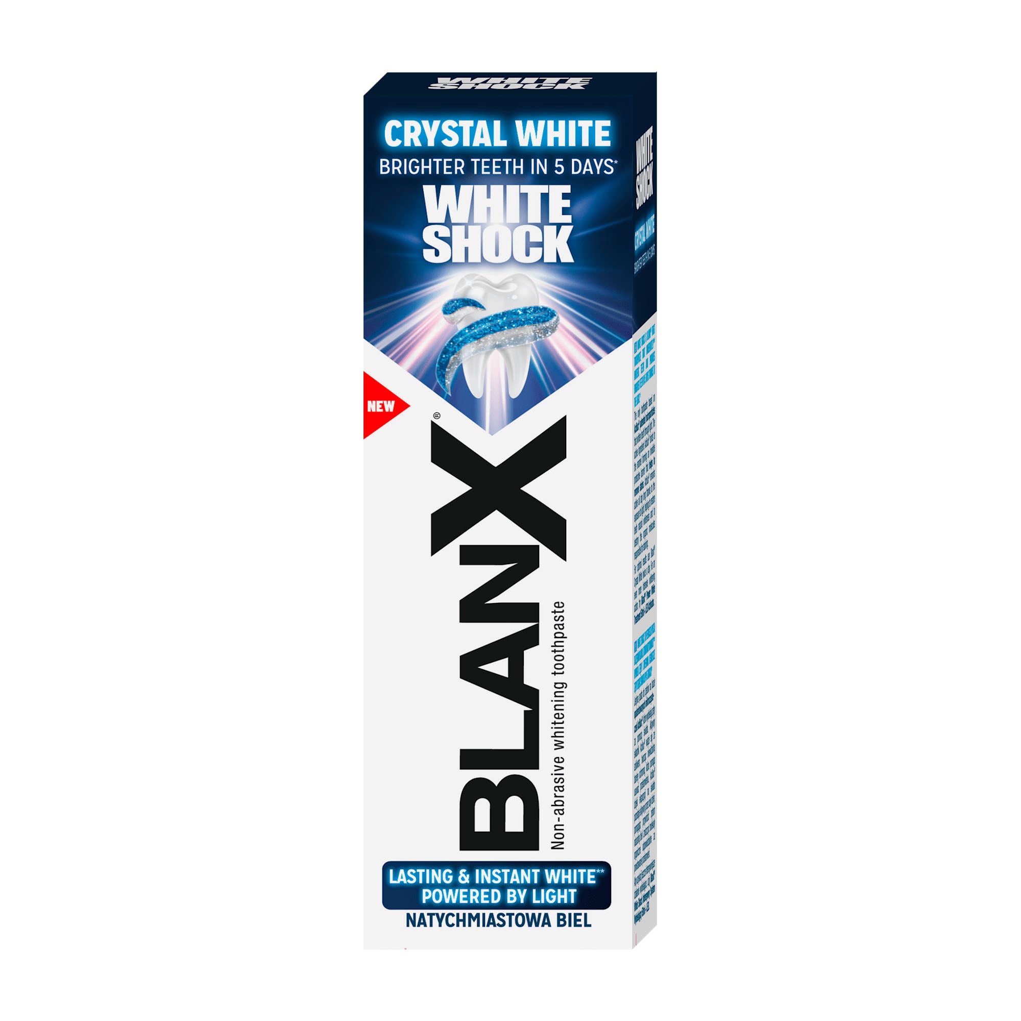 Blanx White Shock crystal white whitening toothpaste, 75 mL
