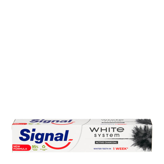 Signal White System active charcoal toothpaste, 75 mL