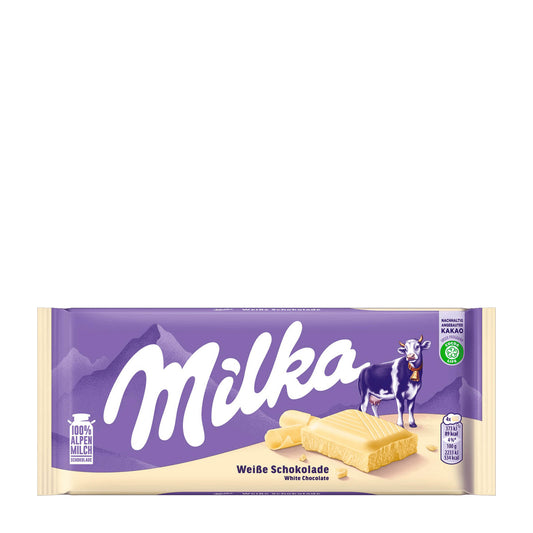 Milka White Chocolate Bar, 100 g