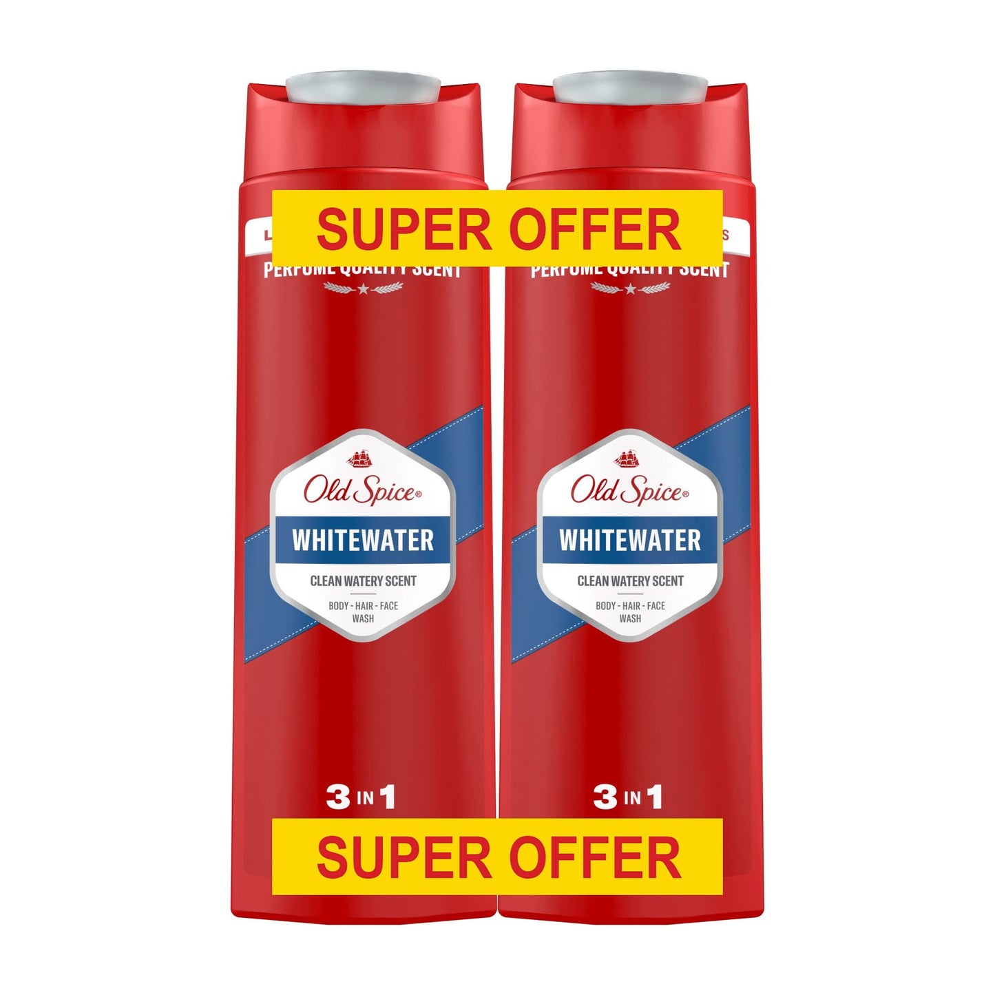 Old Spice Whitewater Duschgel Duopack, 2x 400 mL