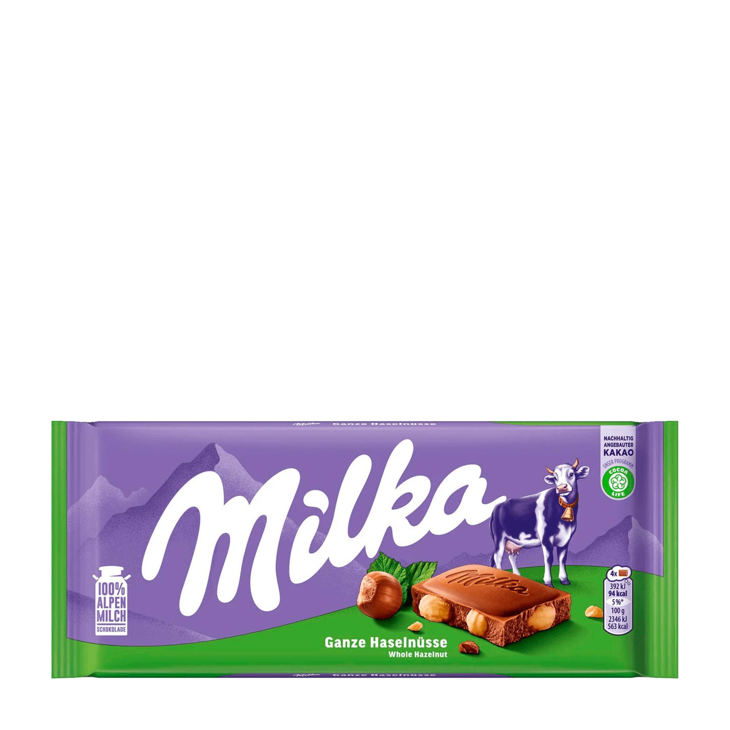 Milka Whole Hazelnut milk chocolate bar, 100 g