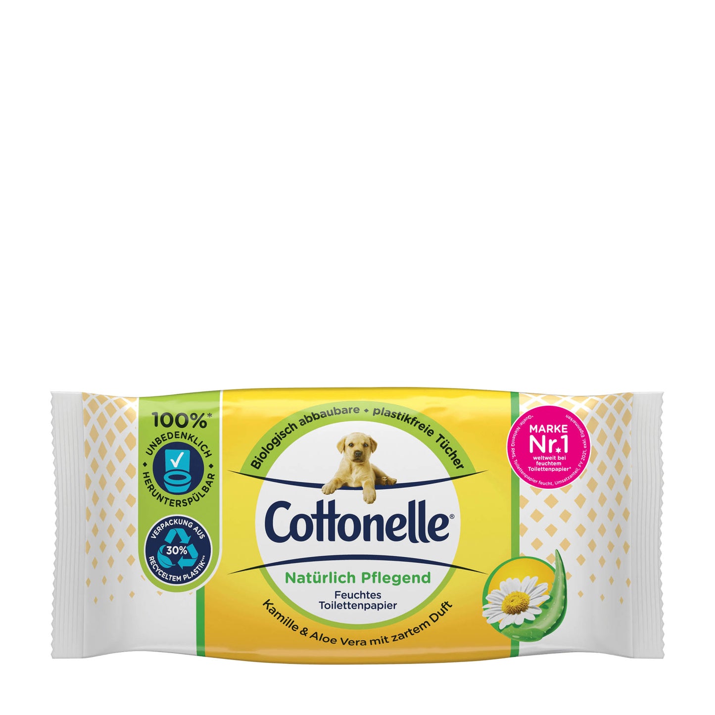 Cottonelle Natural Care feuchte Toilettentücher, 42 Stück