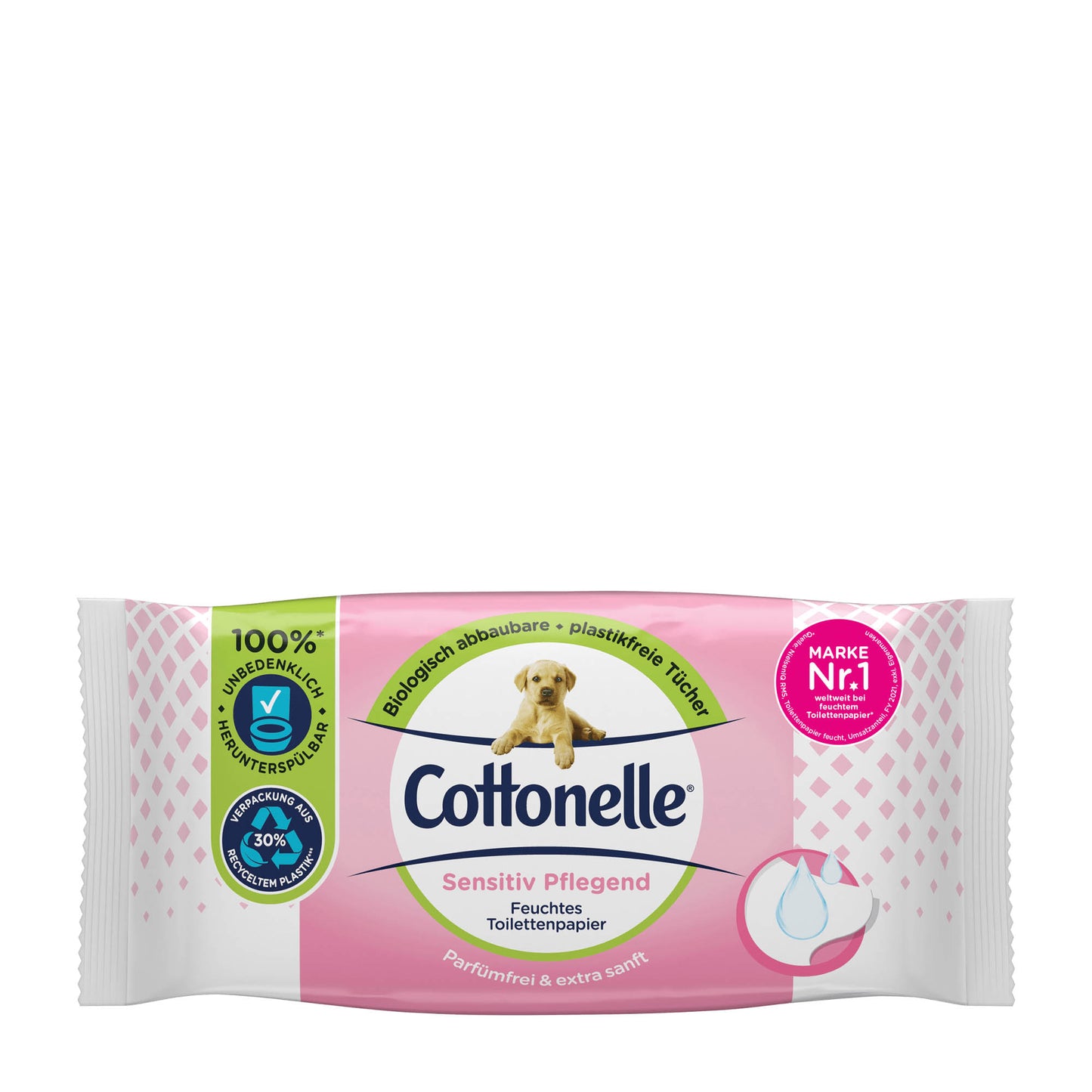 Cottonelle Sensitive Care feuchte Toilettentücher, 42 Stück