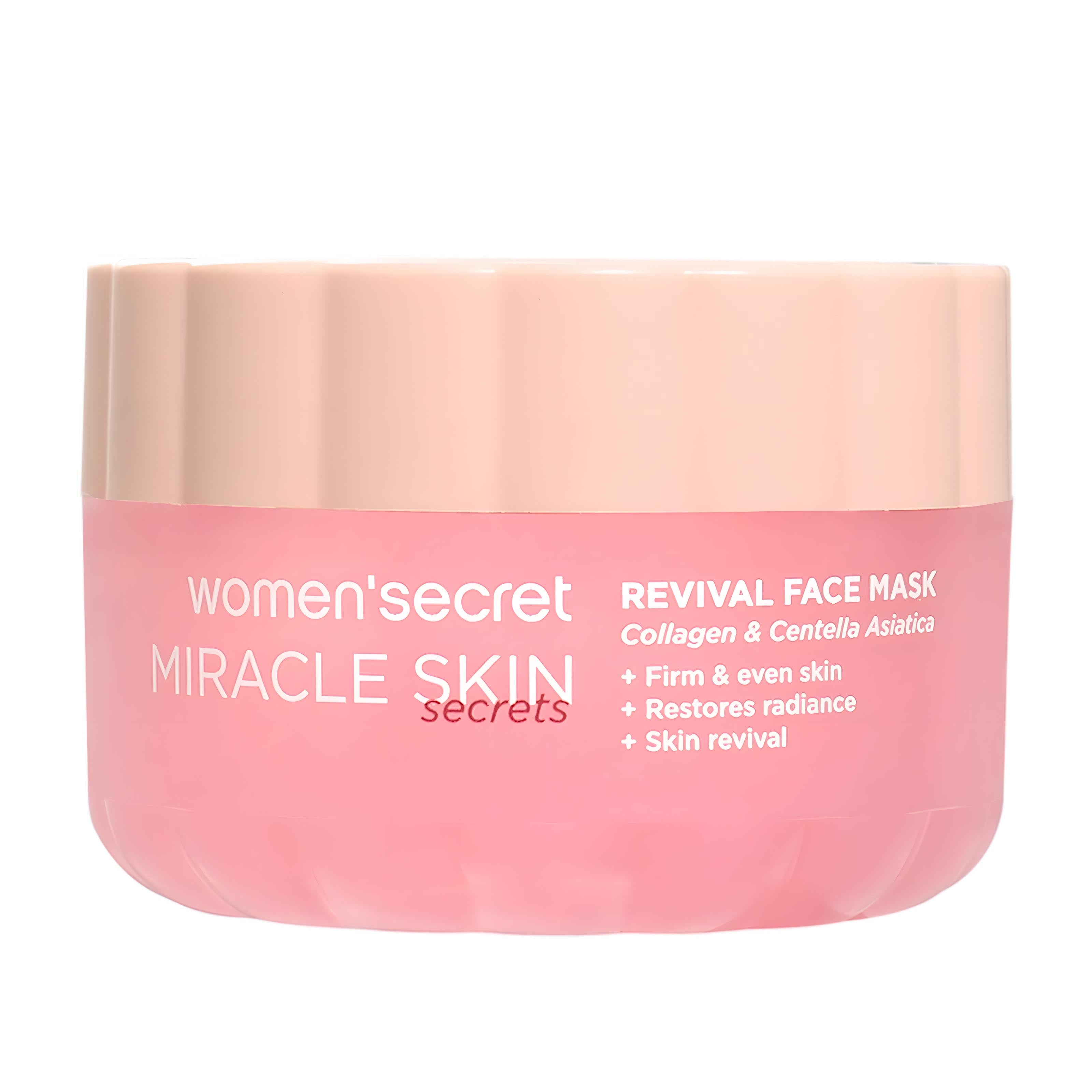 women'secret Miracle Skin Secrets Revival Face Mask jar on a white background