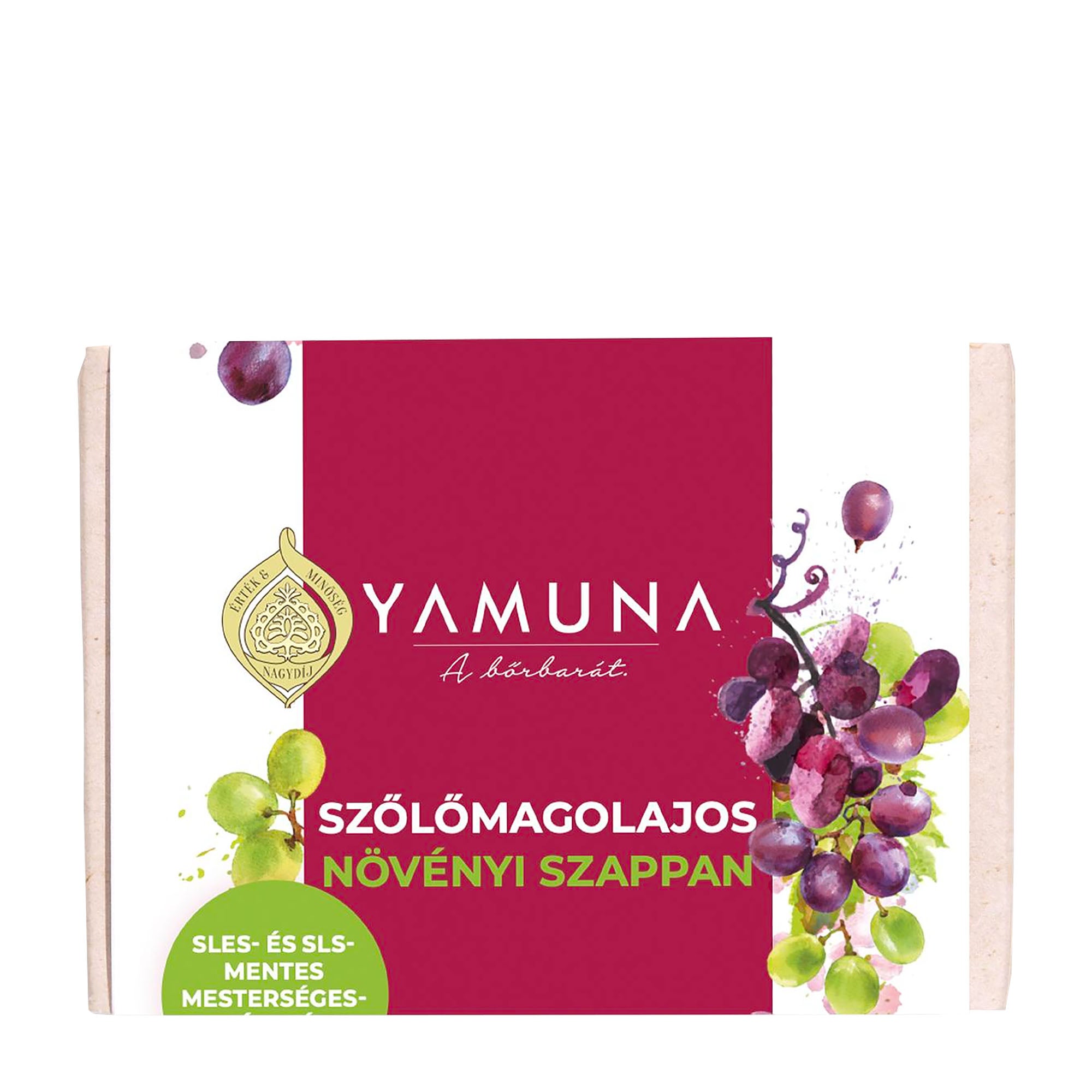 Yamuna Savon végétal Huile de pépins de raisin, 100 g