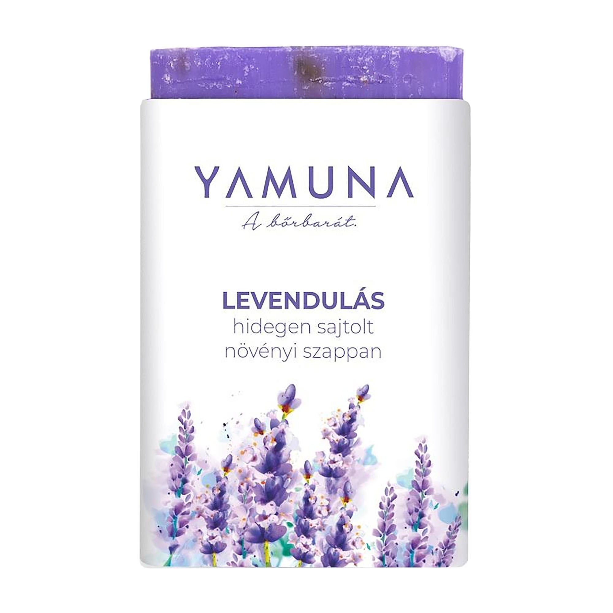 Yamuna Savon végétal pressé à froid Lavande, 110 g