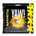 YAW! Baguette packaging with sour cream and onion flavor on a black background