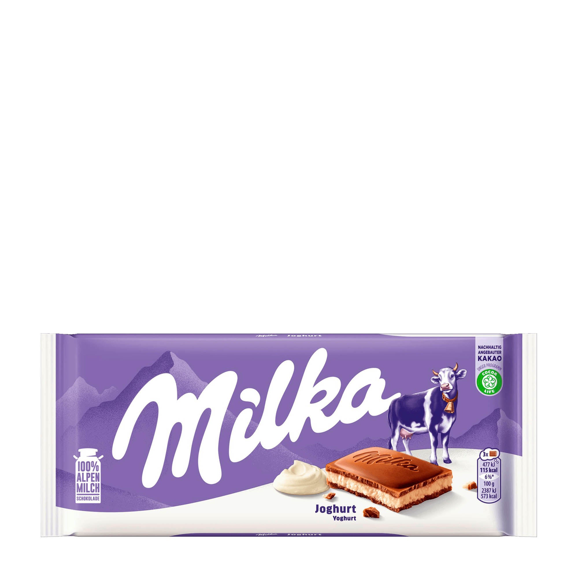Milka Yoghurt milk chocolate bar, 100 g