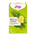 Yogi Matcha Lemon green tea box on a white background