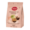 Zaini Milano Boule d'Oro salted caramel milk chocolate pralines packaging on a white background