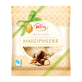 Zentis Marzipan Eggs packaging with a green ribbon on a white background