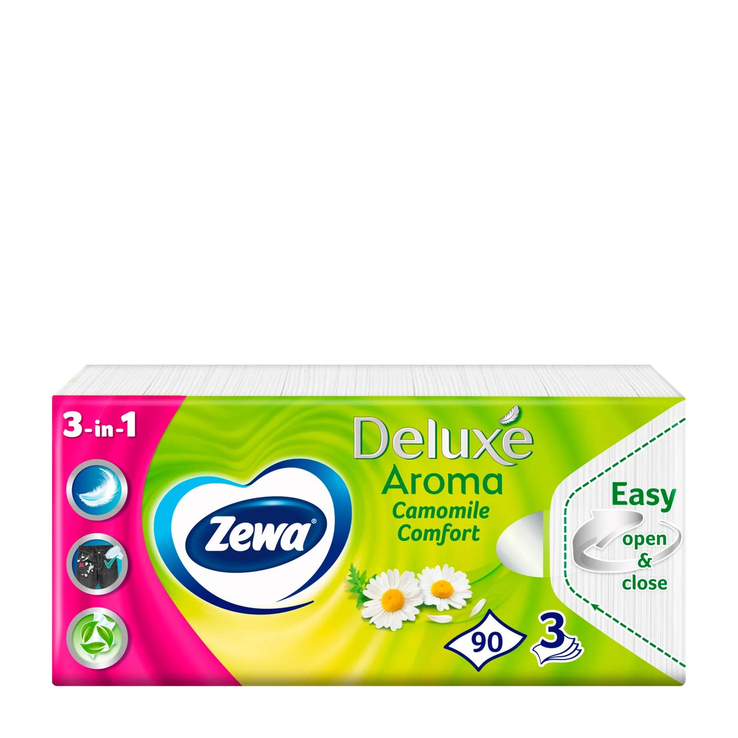 Zewa Deluxe Chamomile Comfort Tücher 3-lagig, 90 Blatt