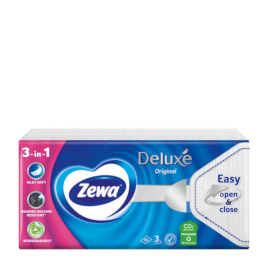 Zewa Deluxe Original 3ply tissues, 90 Sheets