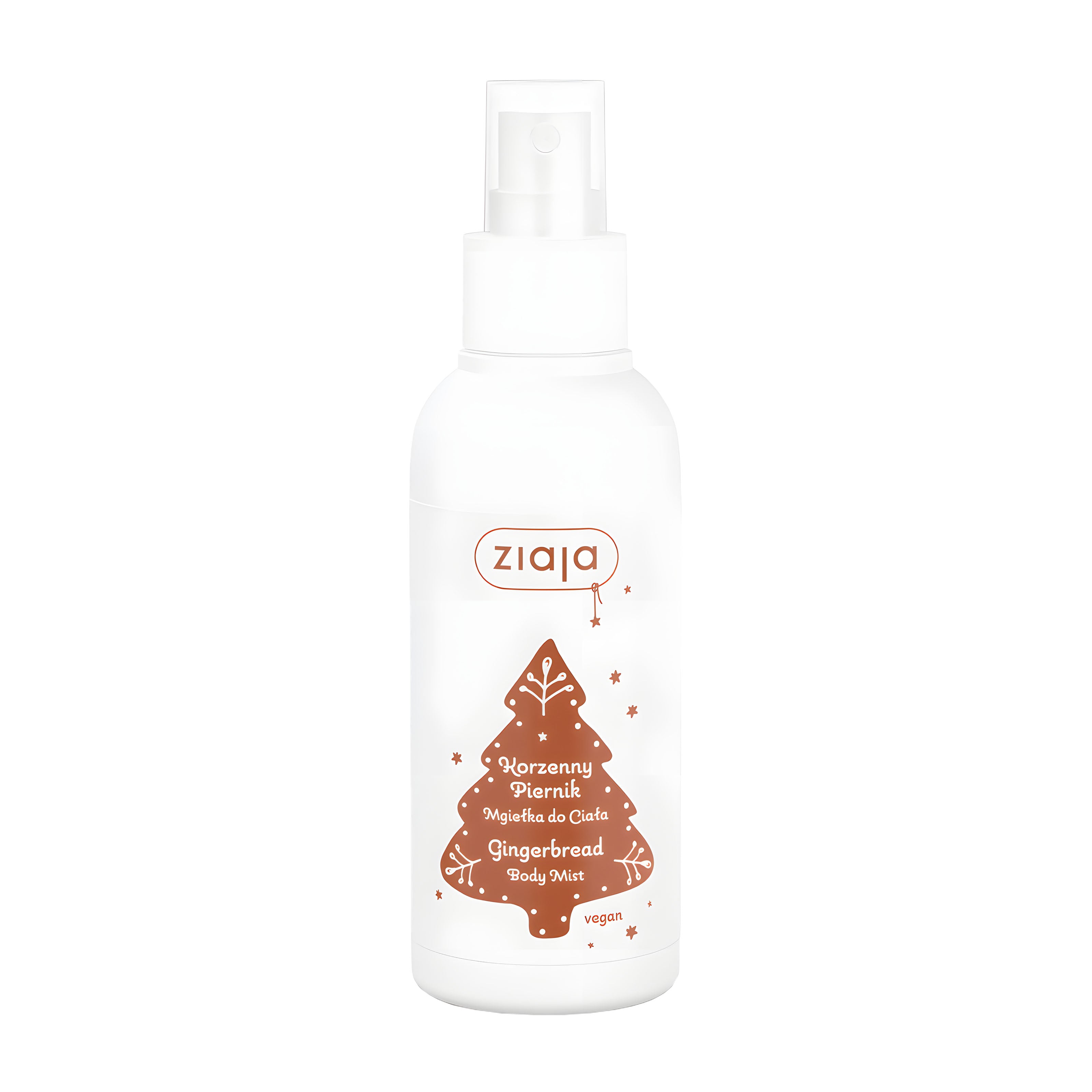 Ziaja Gingerbread body mist bottle on a white background