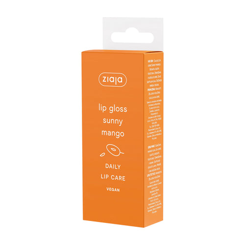 Ziaja lip gloss sunny mango packaging on a white background