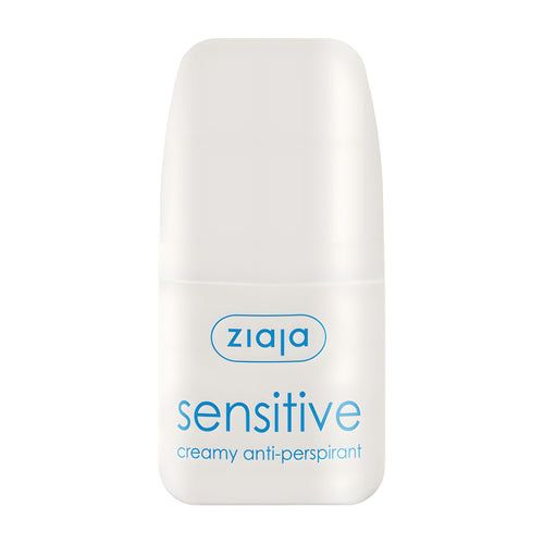 Ziaja sensitive creamy anti-perspirant roll-on on a white background