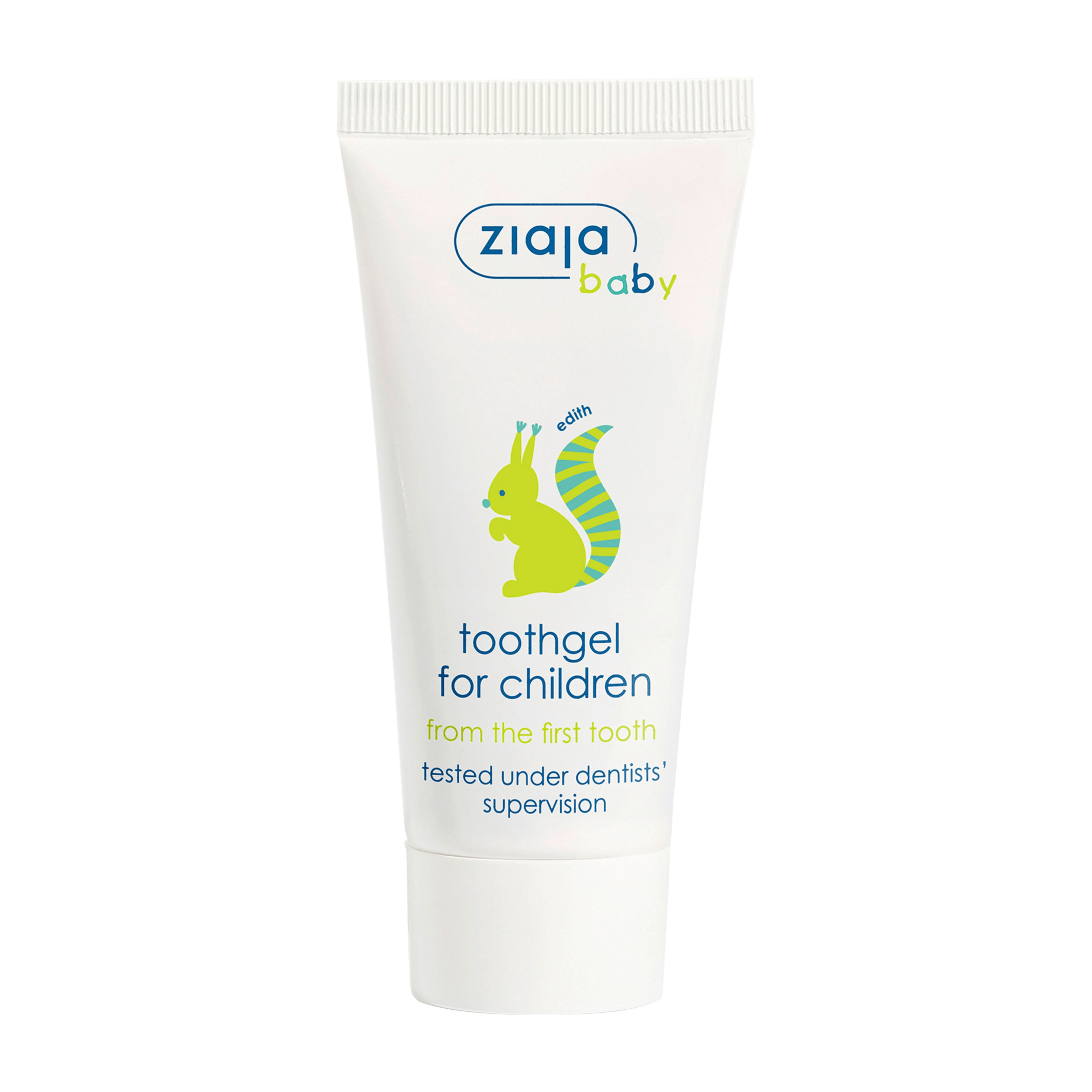 Ziaja Baby toothgel for children on a white background