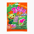 Zozole Sour Flies Painter Zombie gummy candy bag on a light gray background.