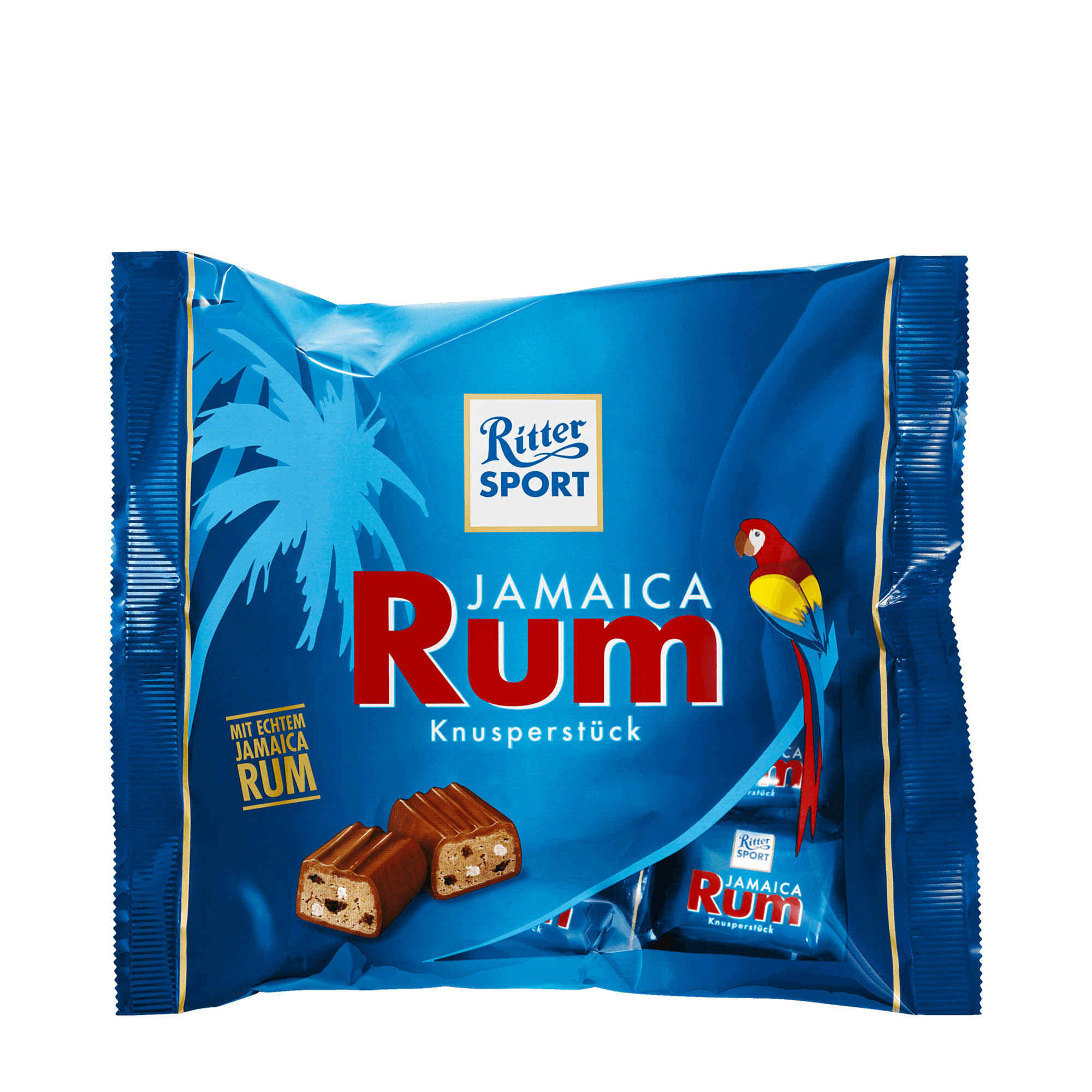 ritter sport jamaica rum milk chocolate cubes 200g