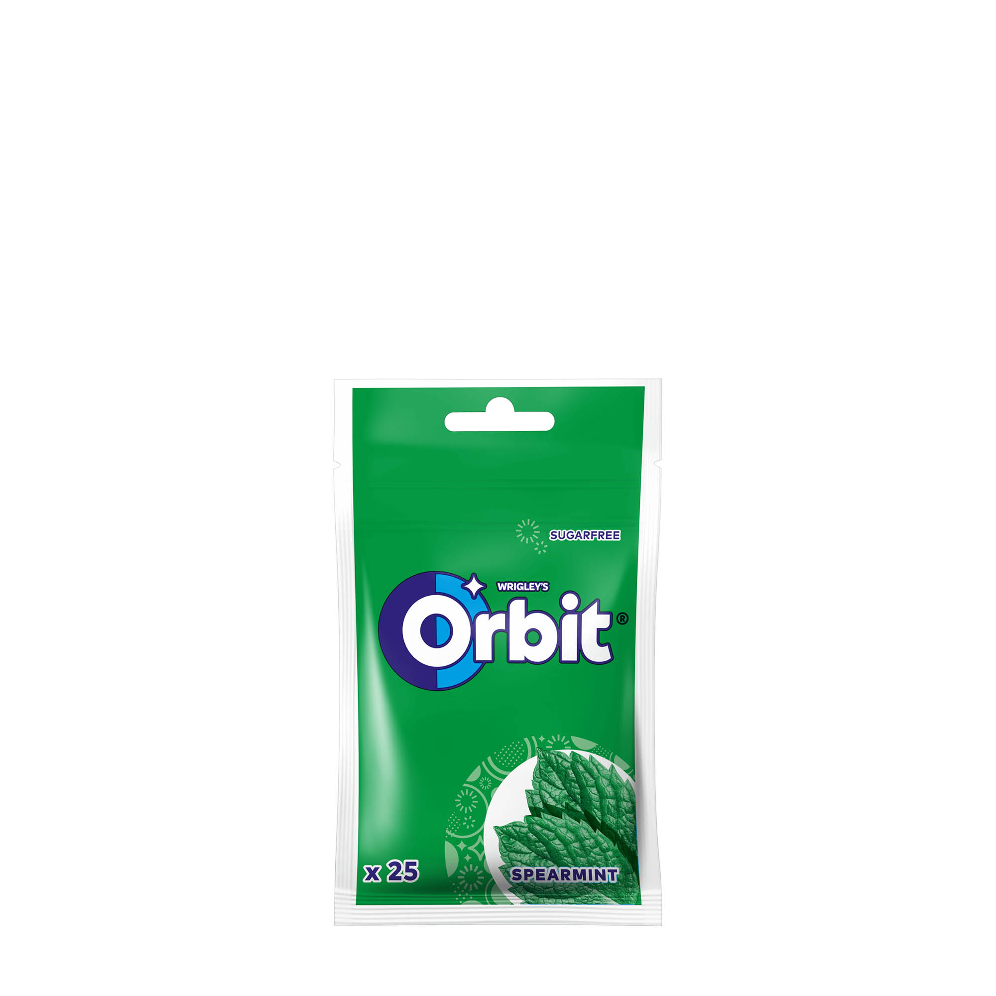 wrigley's orbit chewing gum spearmint 25ct