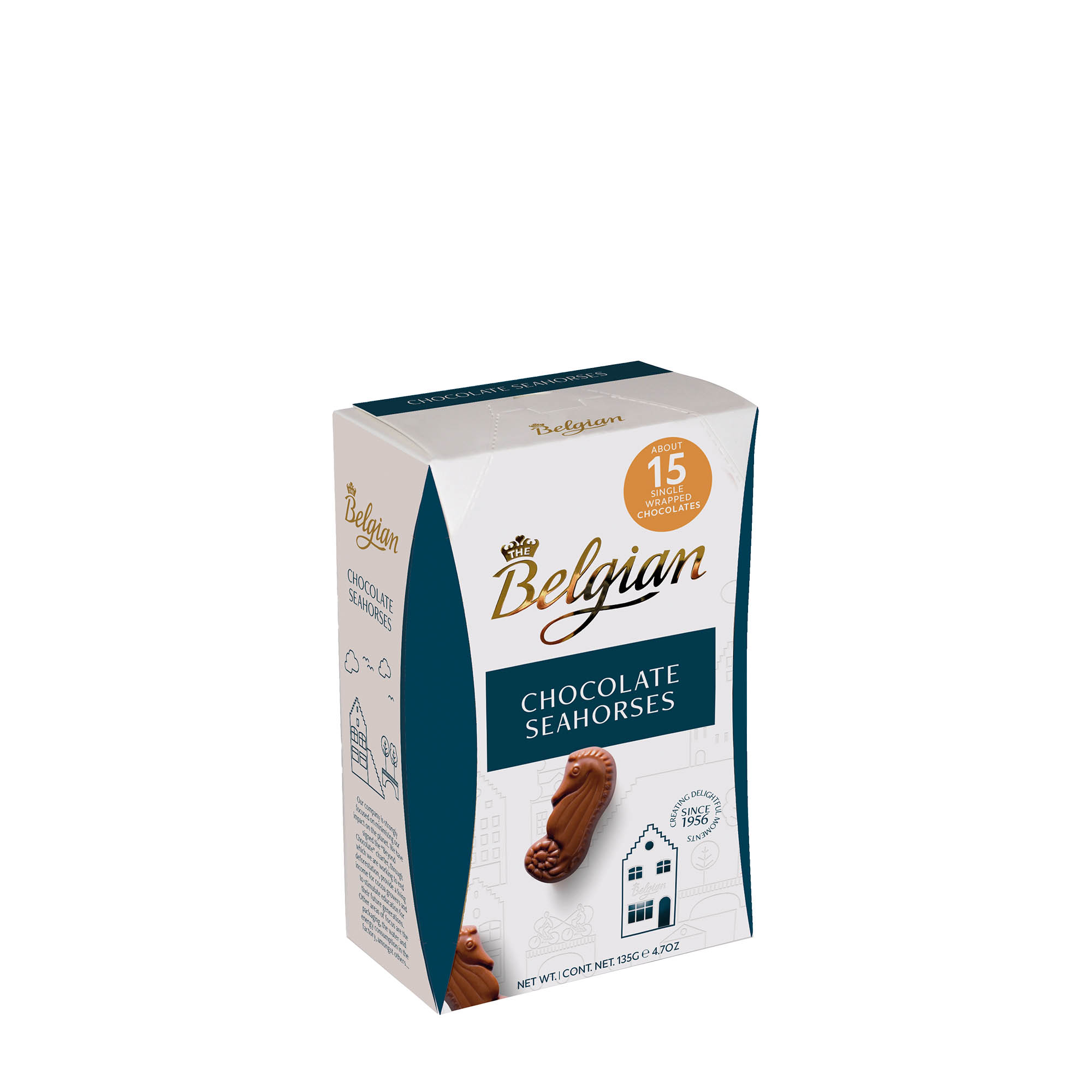 the belgian milk chocolate pralines seahorses original 135g