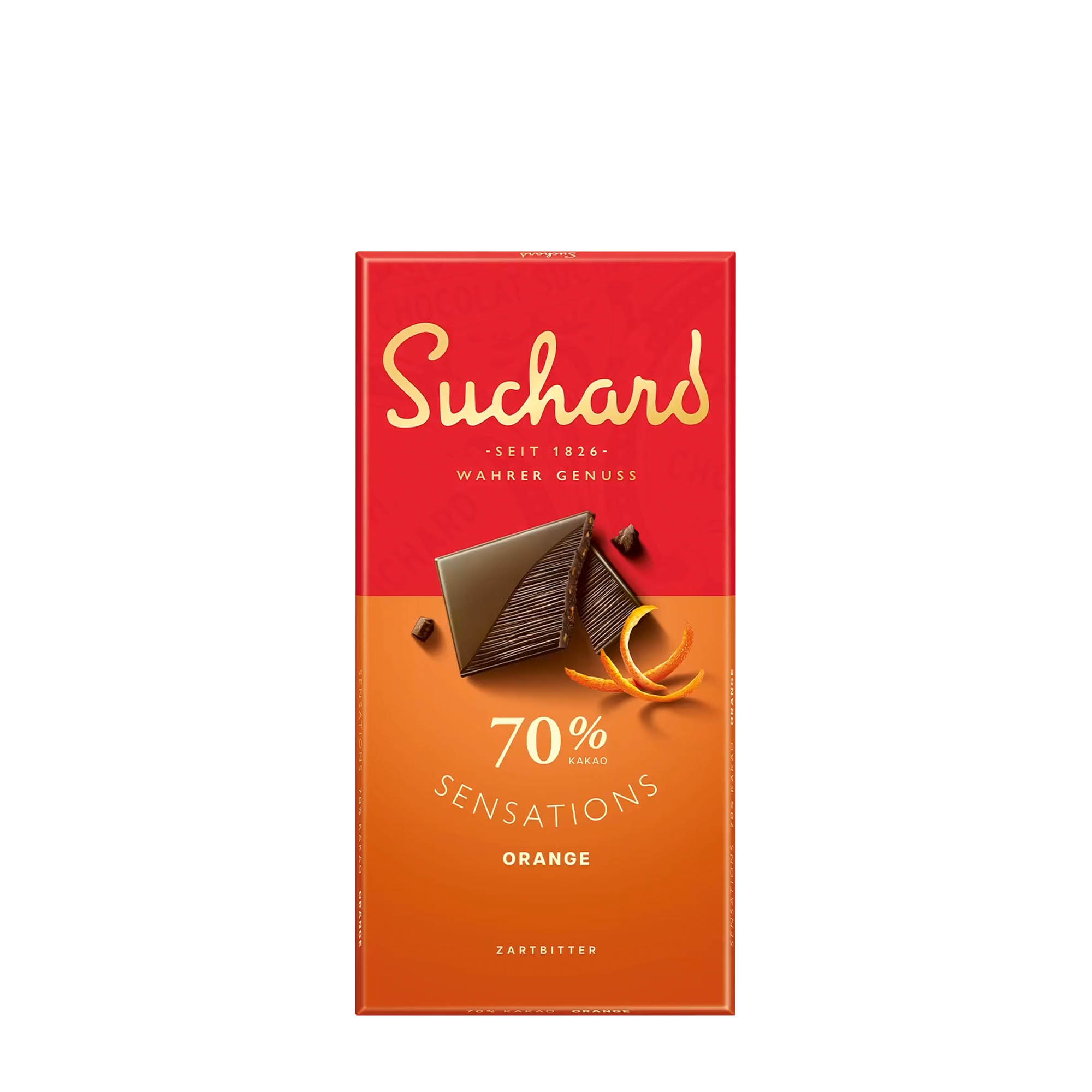 suchard dark chocolate bar sensations orange dark 70%