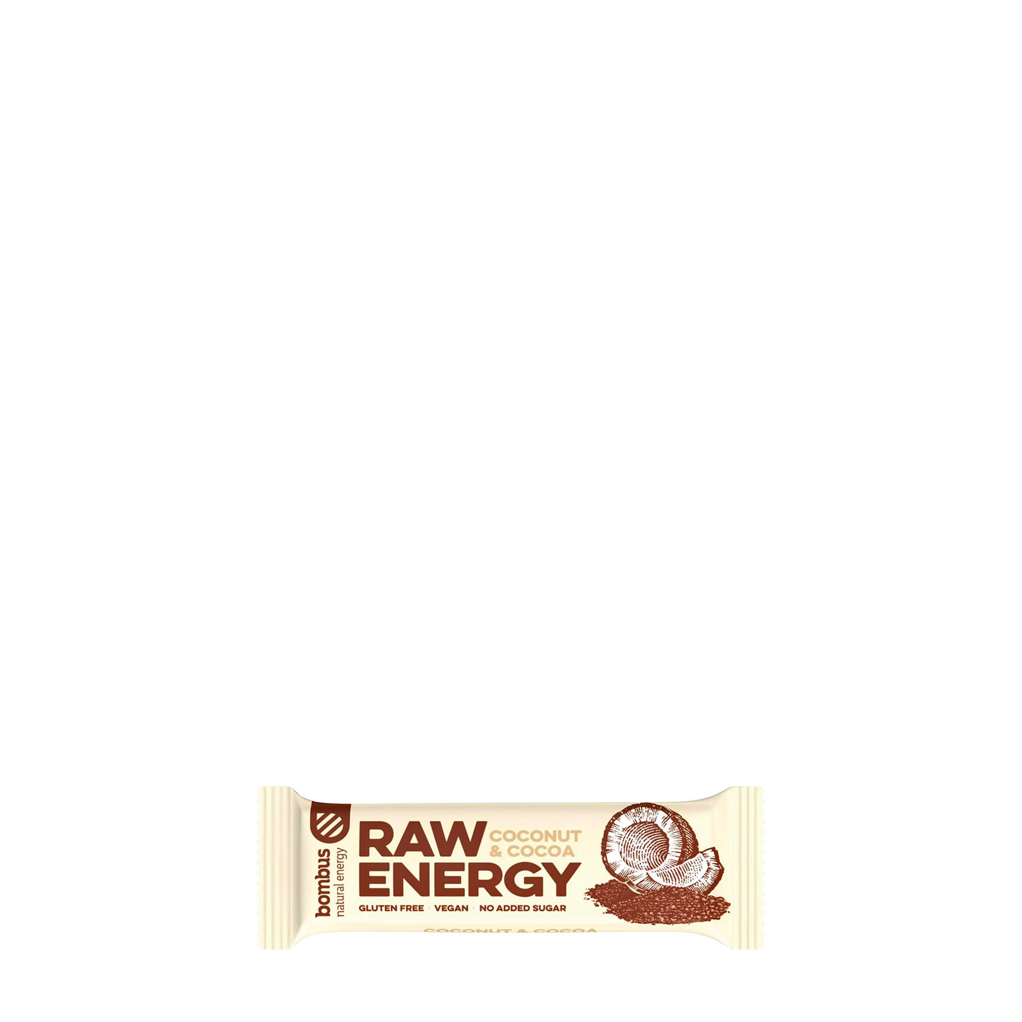 bombus raw energy bar coconut cocoa 50g