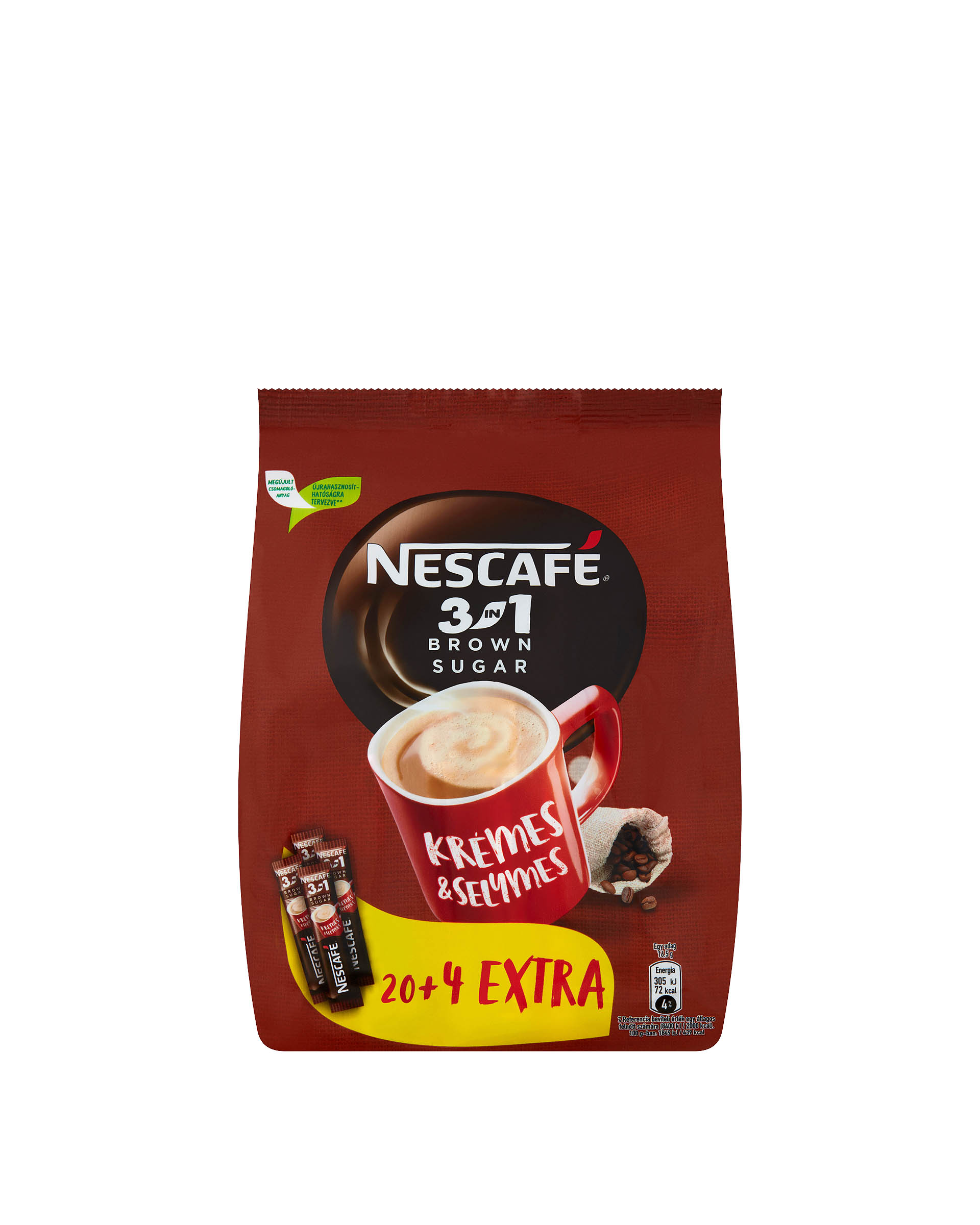 Nescafé Instant Coffee 3-in-1 brown sugar, 24 Count
