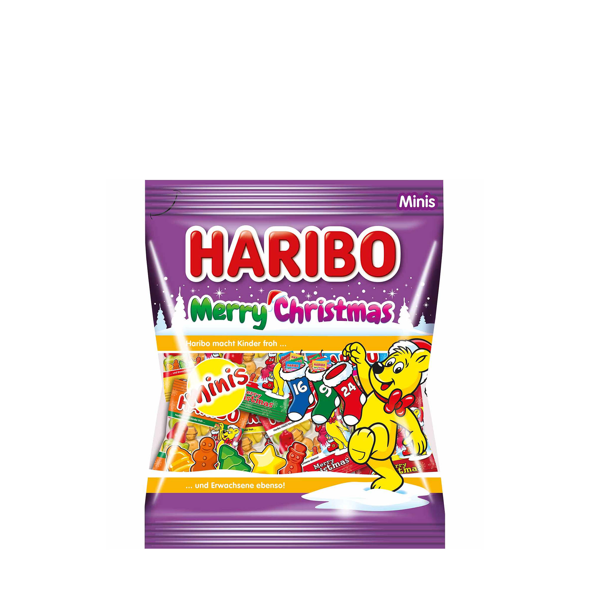 haribo merry christmas minis fruit gummi 250g