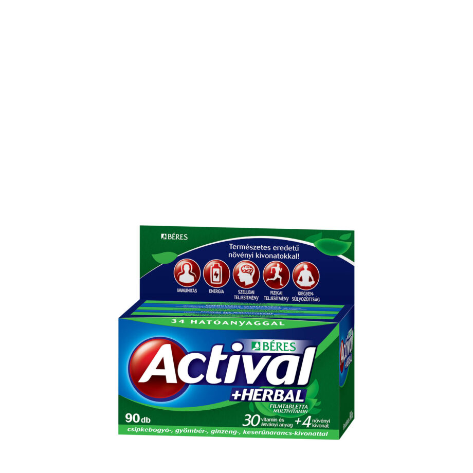 béres film coated tablets actival herbal daily multivitamin 90ct