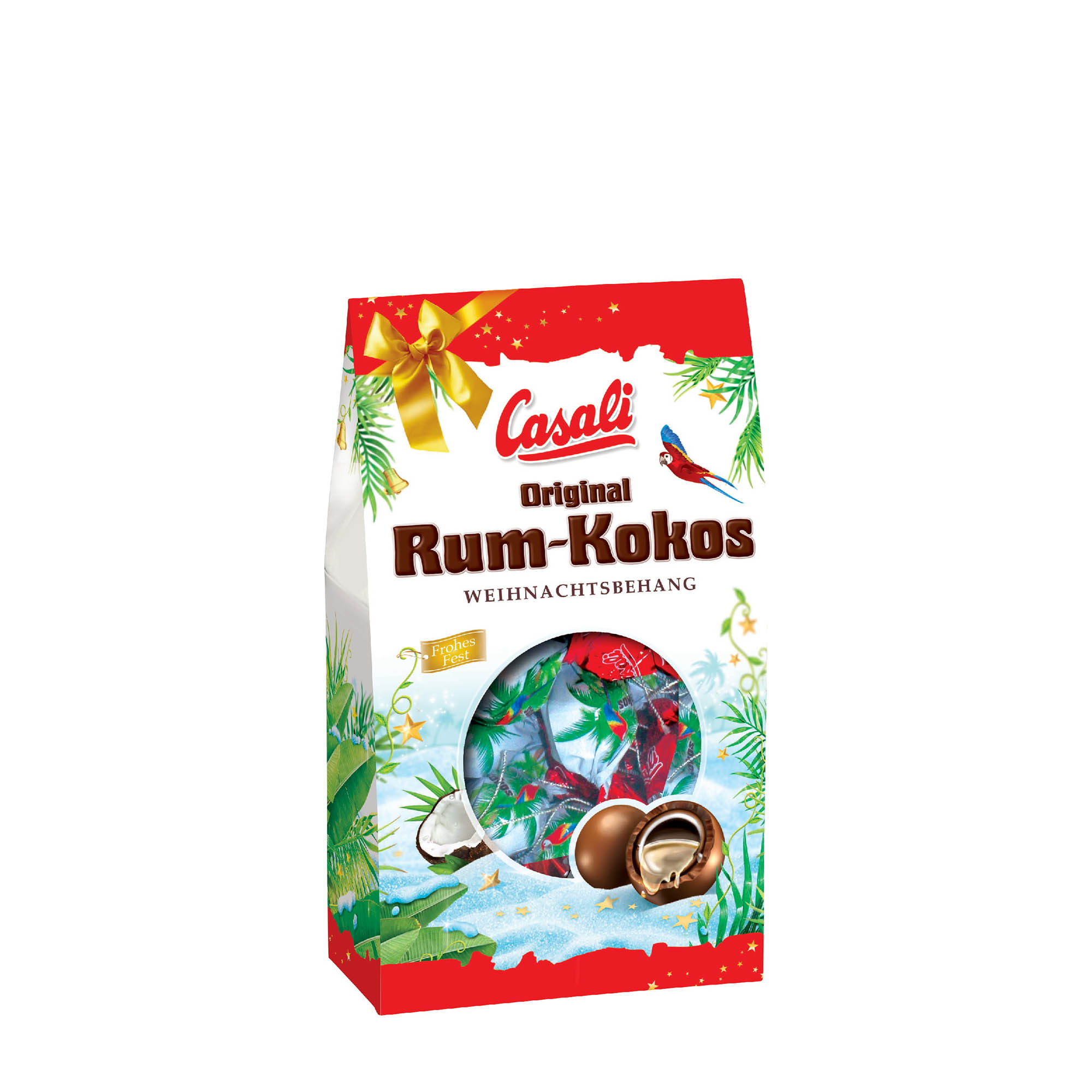 casali christmas milk chocolate dragees ornaments rum kokos 200g