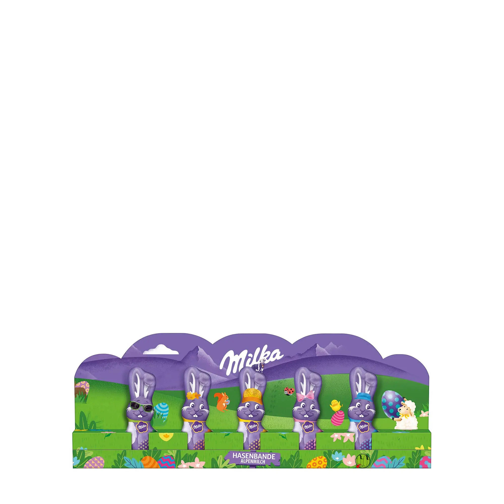 milka milk chocolate bunnies bunny gang 5x 15g